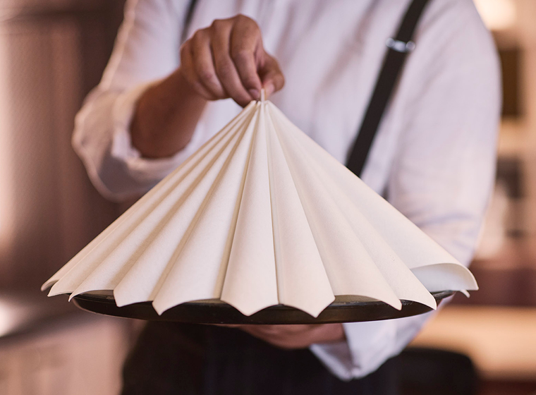 Bio dunisoft napkins create visual appeal