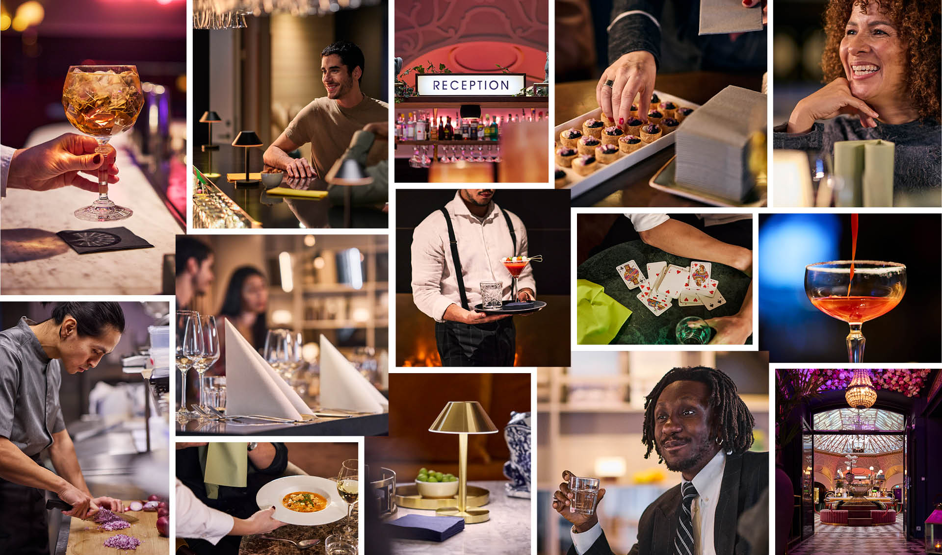 Collage of the bio dunisoft premium napkins in different settings